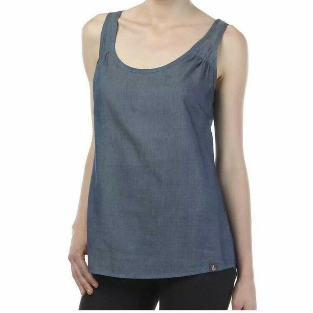 NWT The North Face Woven Breeze Back Gray Tank Small